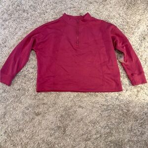 Mono B Pink Quarter-Zip Top